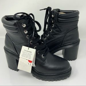 Zara Chunky Heel Booties. Size 37. (NWT)